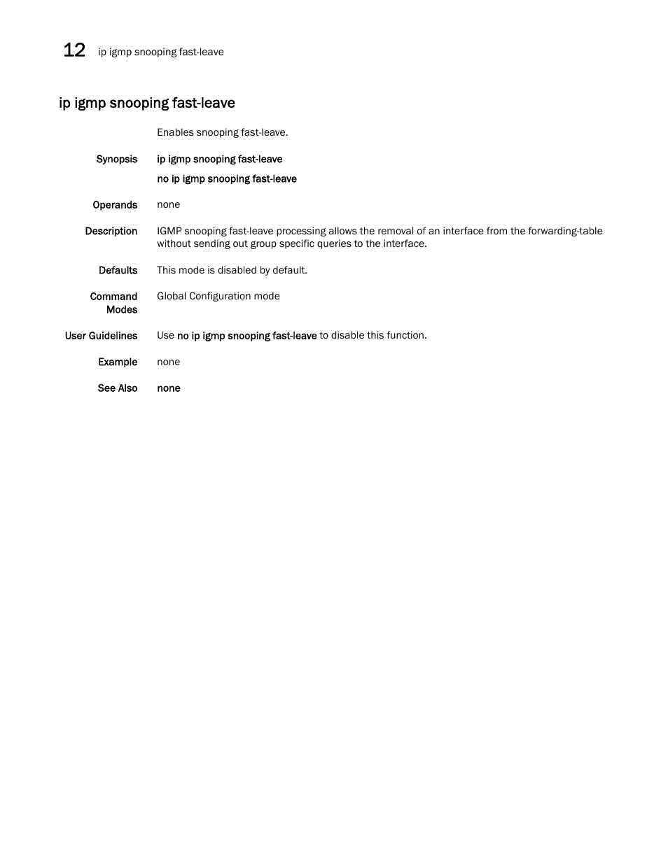 Ip igmp snooping fast-leave | Dell POWEREDGE M1000E User Manual | Page 224 / 302
