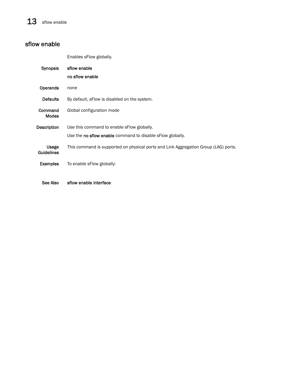 Sflow enable | Dell POWEREDGE M1000E User Manual | Page 234 / 302