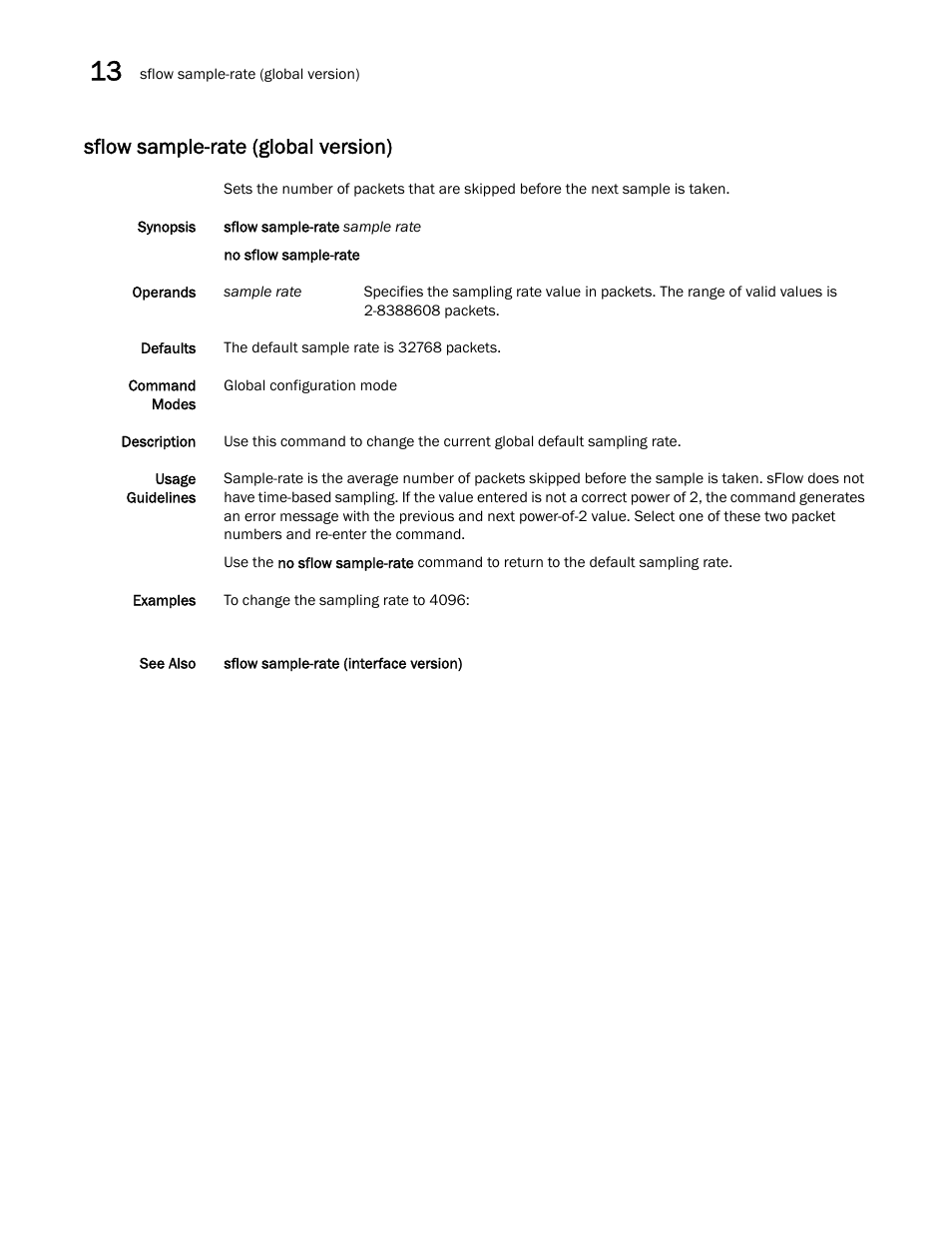 Sflow sample-rate (global version) | Dell POWEREDGE M1000E User Manual | Page 238 / 302