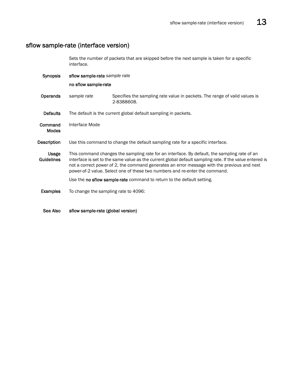 Sflow sample-rate (interface version) | Dell POWEREDGE M1000E User Manual | Page 239 / 302