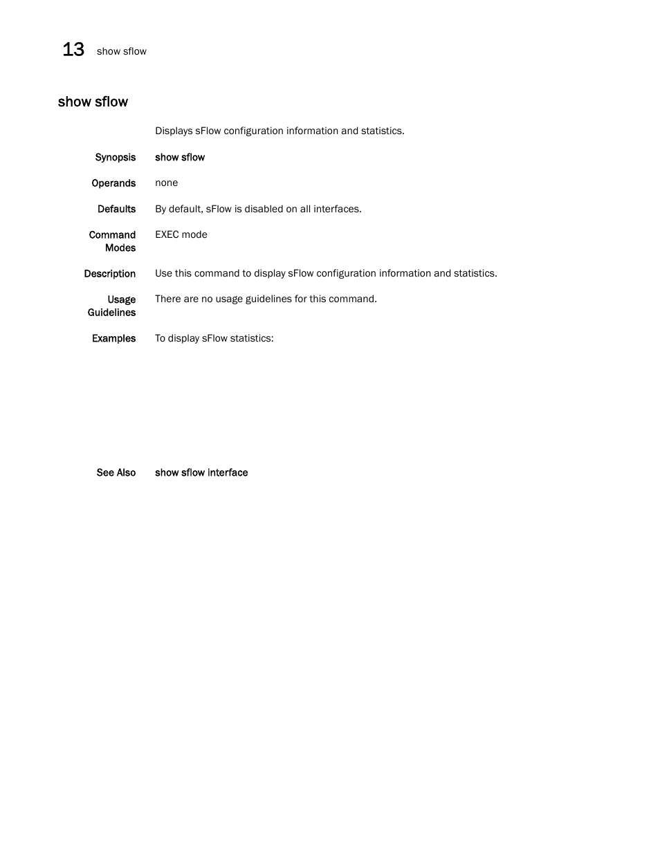 Show sflow | Dell POWEREDGE M1000E User Manual | Page 240 / 302