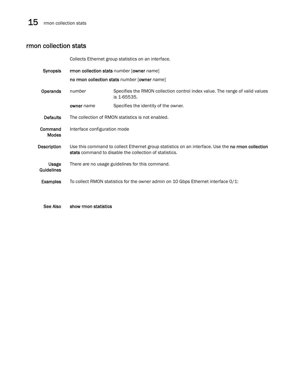 Rmon collection stats | Dell POWEREDGE M1000E User Manual | Page 250 / 302