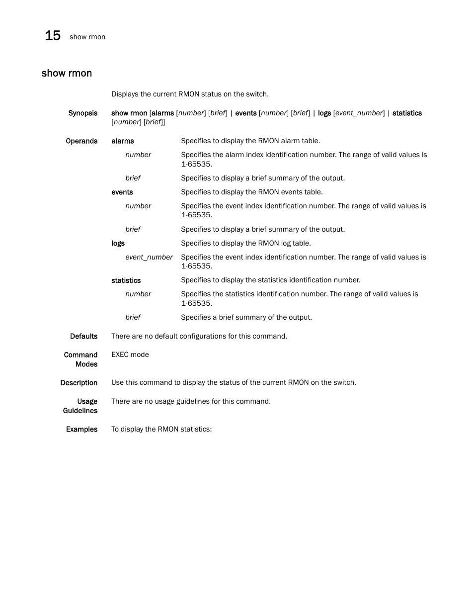 Show rmon | Dell POWEREDGE M1000E User Manual | Page 252 / 302