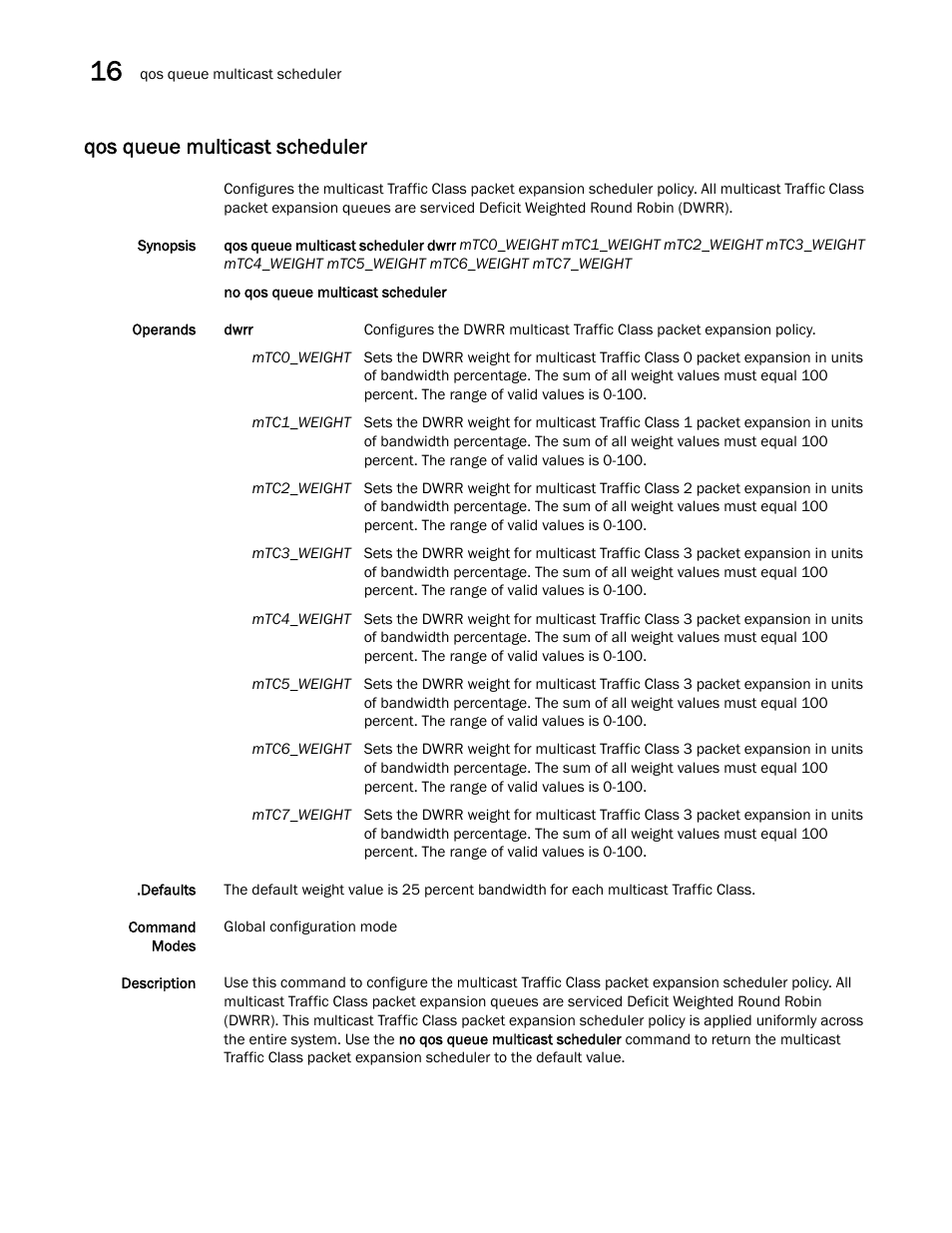 Qos queue multicast scheduler | Dell POWEREDGE M1000E User Manual | Page 266 / 302