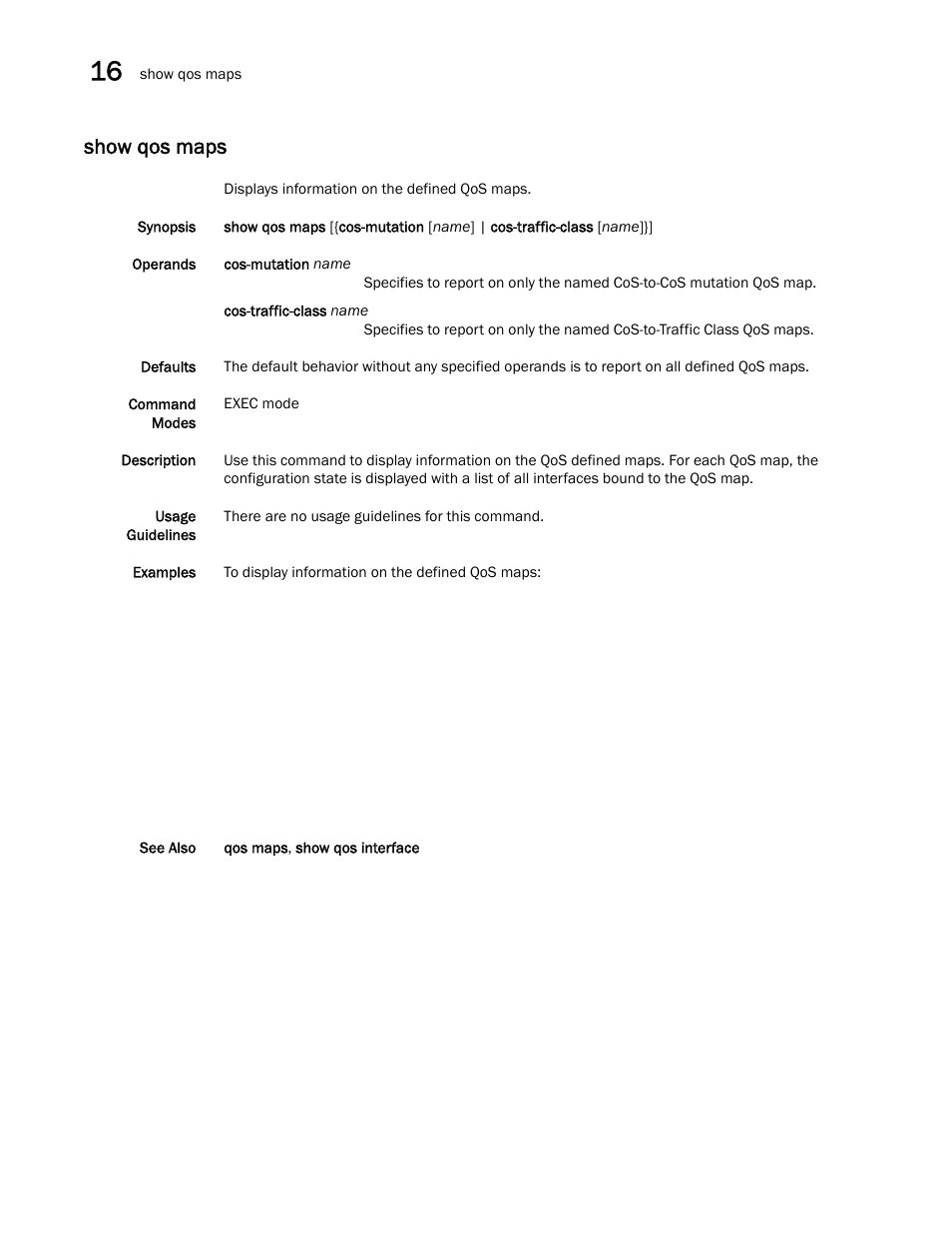 Show qos maps | Dell POWEREDGE M1000E User Manual | Page 278 / 302