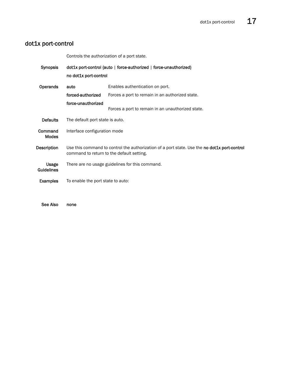 Dot1x port-control | Dell POWEREDGE M1000E User Manual | Page 287 / 302
