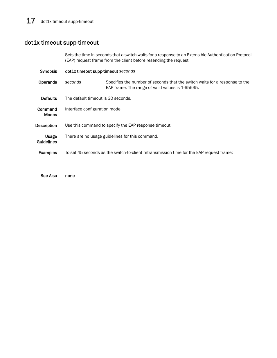 Dot1x timeout supp-timeout | Dell POWEREDGE M1000E User Manual | Page 294 / 302