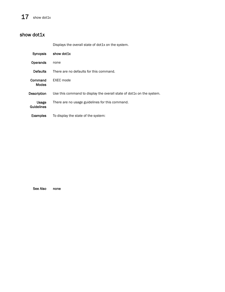 Show dot1x | Dell POWEREDGE M1000E User Manual | Page 296 / 302