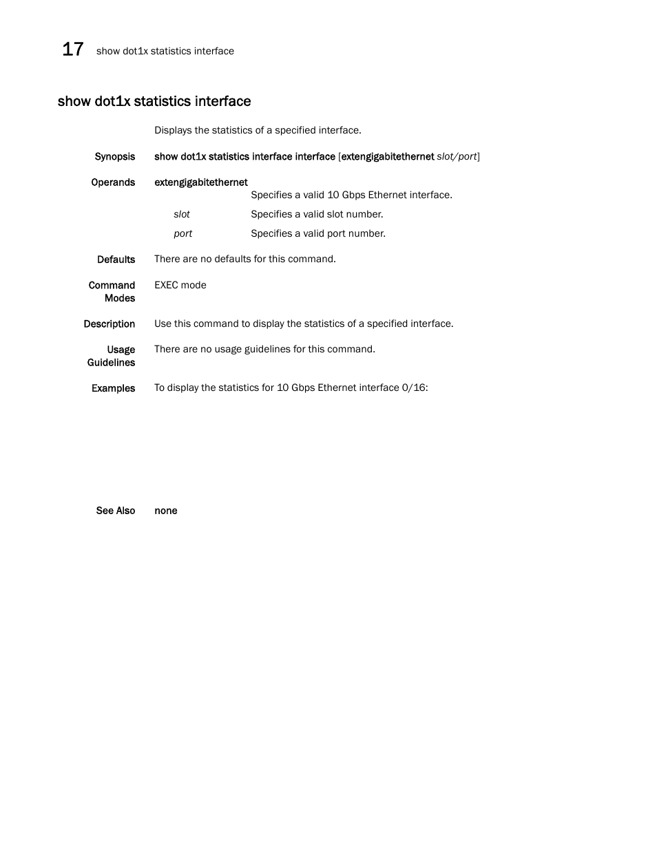 Show dot1x statistics interface | Dell POWEREDGE M1000E User Manual | Page 302 / 302