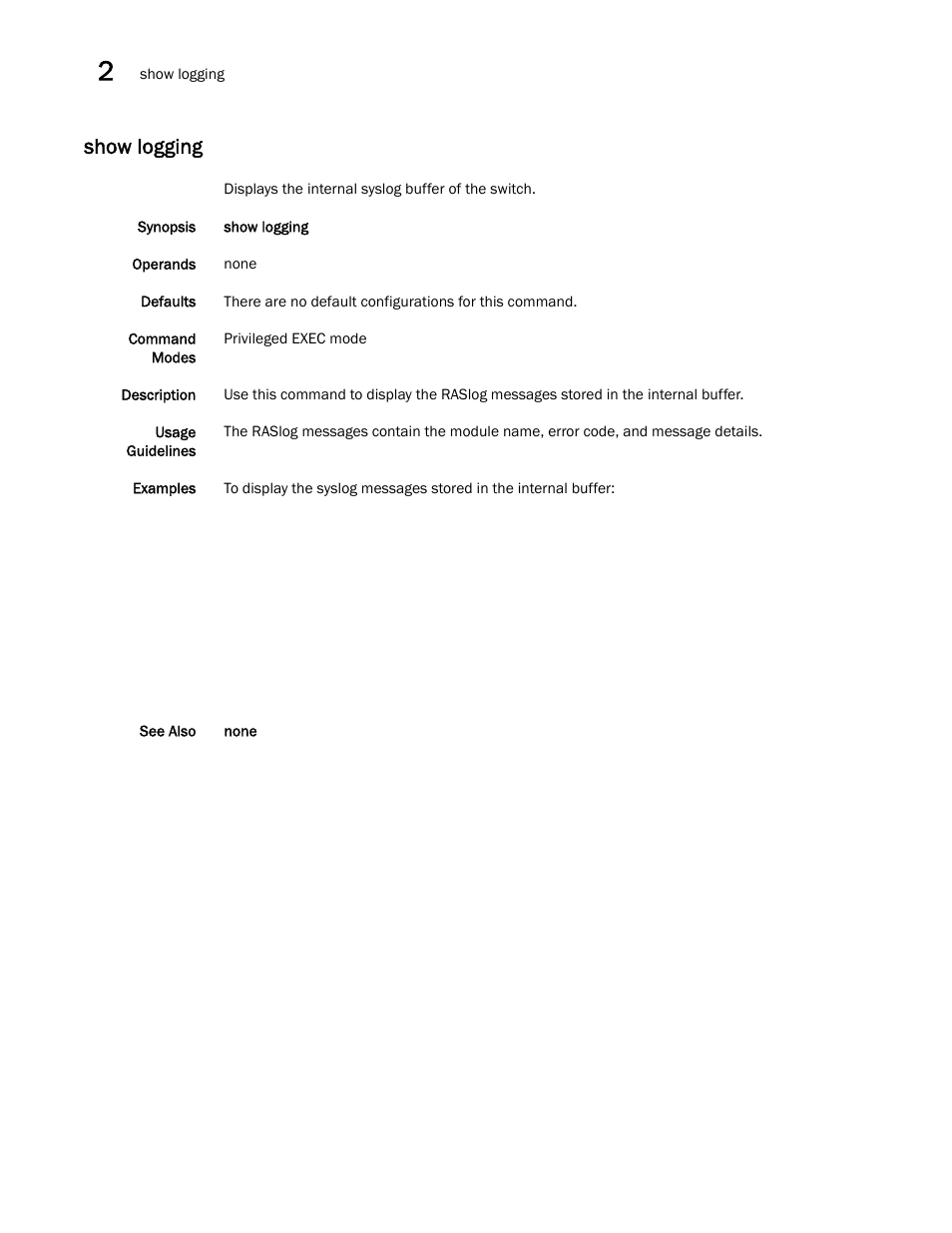Show logging | Dell POWEREDGE M1000E User Manual | Page 46 / 302