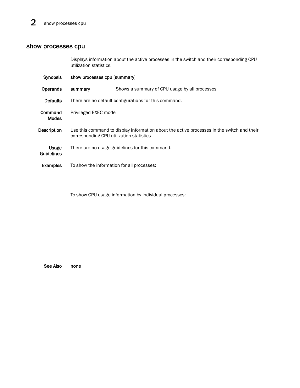 Show processes cpu | Dell POWEREDGE M1000E User Manual | Page 50 / 302