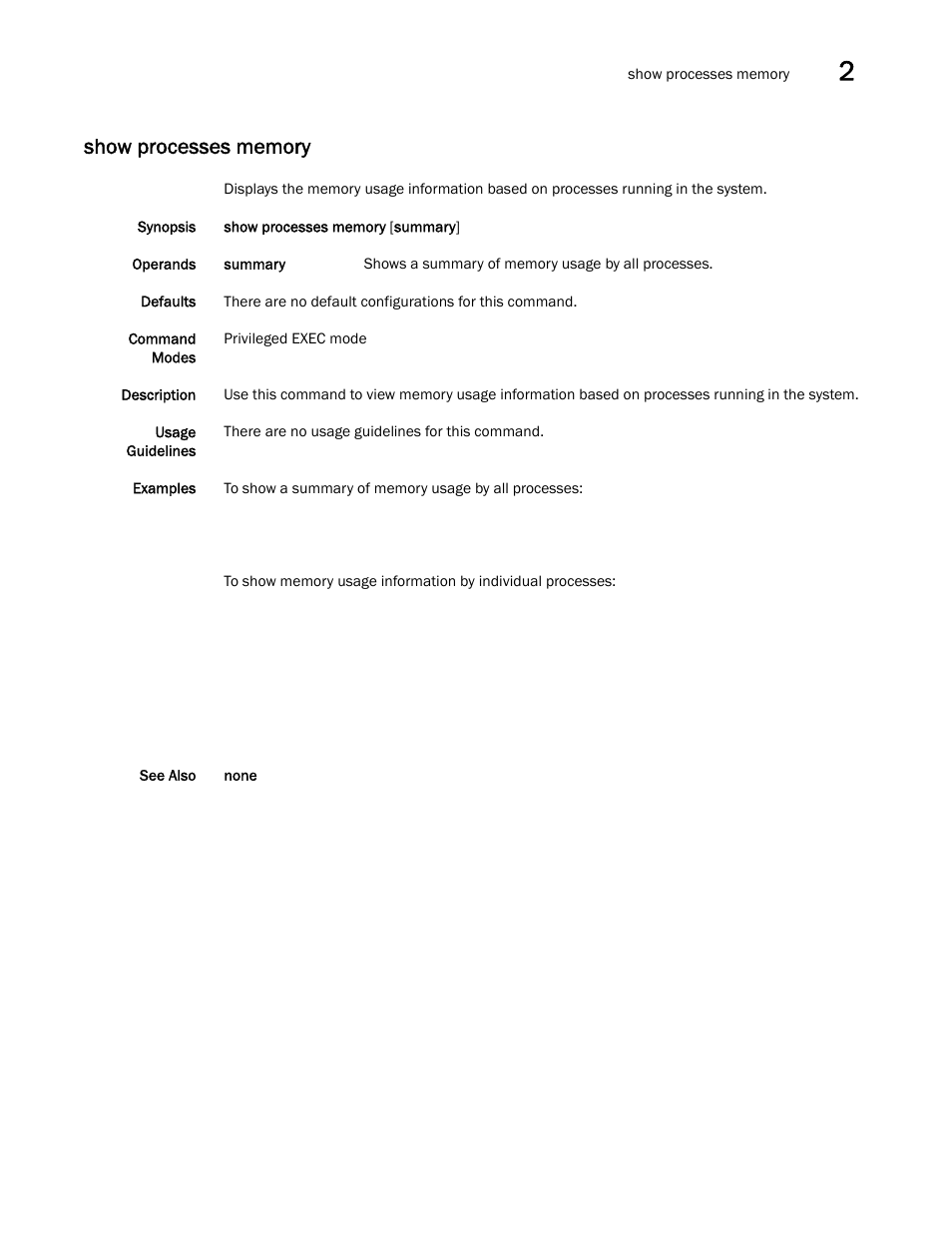 Show processes memory | Dell POWEREDGE M1000E User Manual | Page 51 / 302