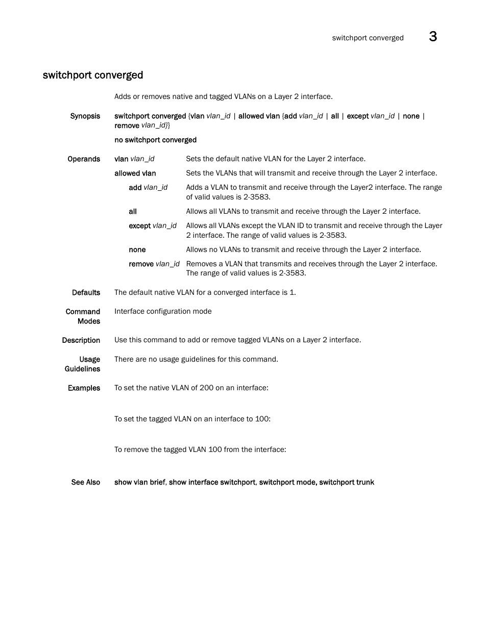 Switchport converged | Dell POWEREDGE M1000E User Manual | Page 69 / 302