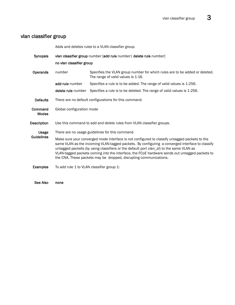Vlan classifier group | Dell POWEREDGE M1000E User Manual | Page 73 / 302