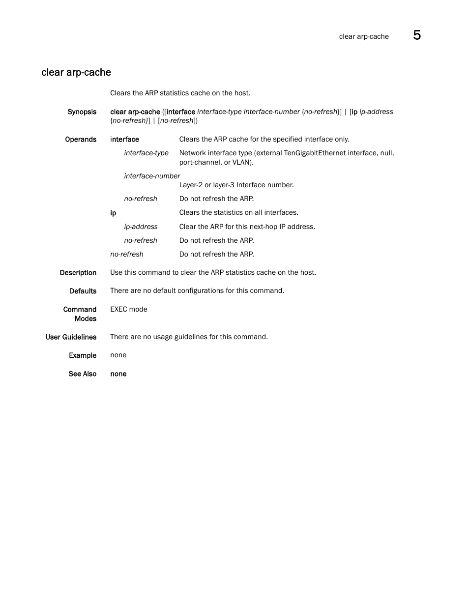 Clear arp-cache | Dell POWEREDGE M1000E User Manual | Page 93 / 302