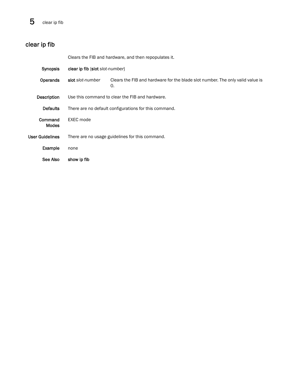 Clear ip fib | Dell POWEREDGE M1000E User Manual | Page 94 / 302