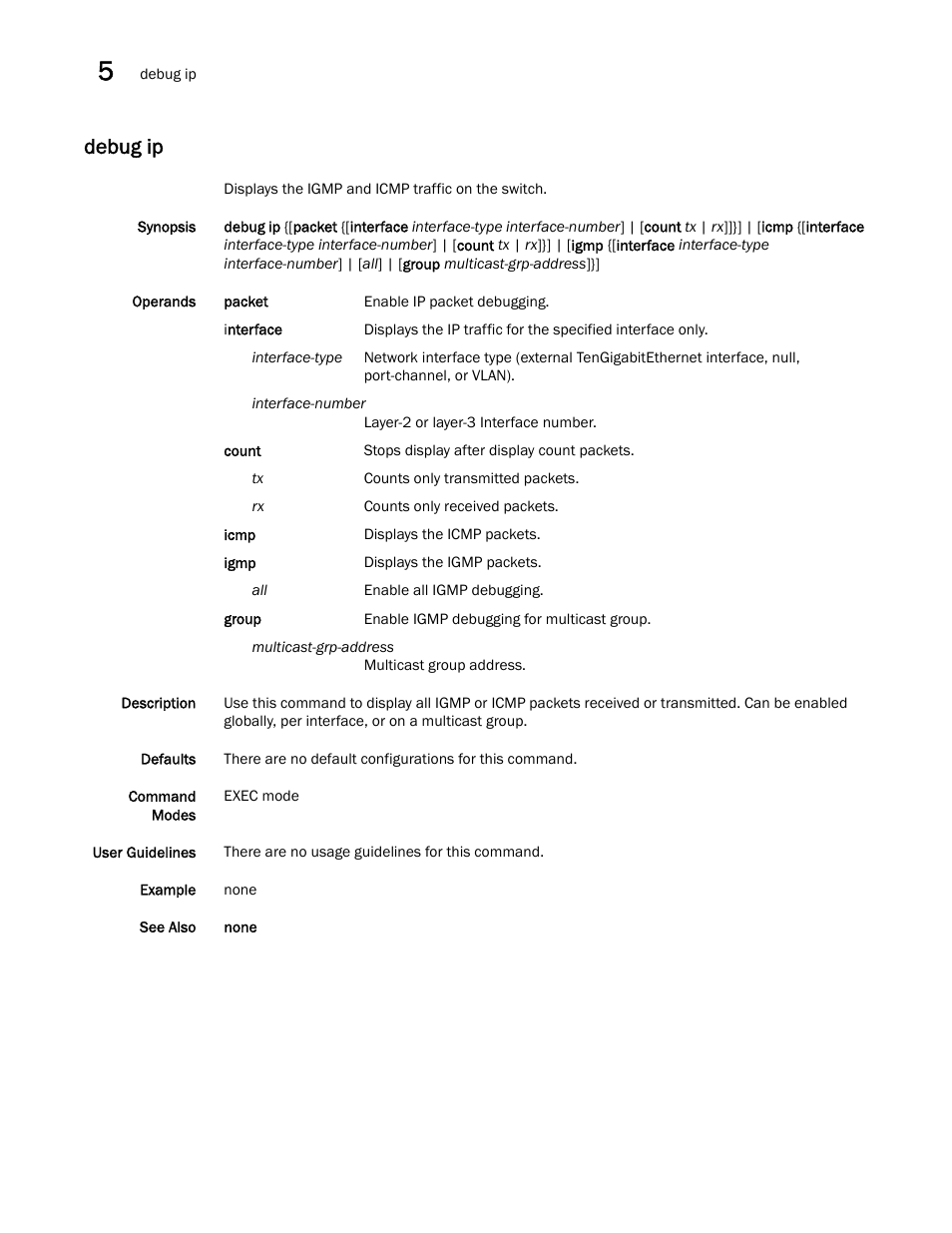 Debug ip | Dell POWEREDGE M1000E User Manual | Page 98 / 302