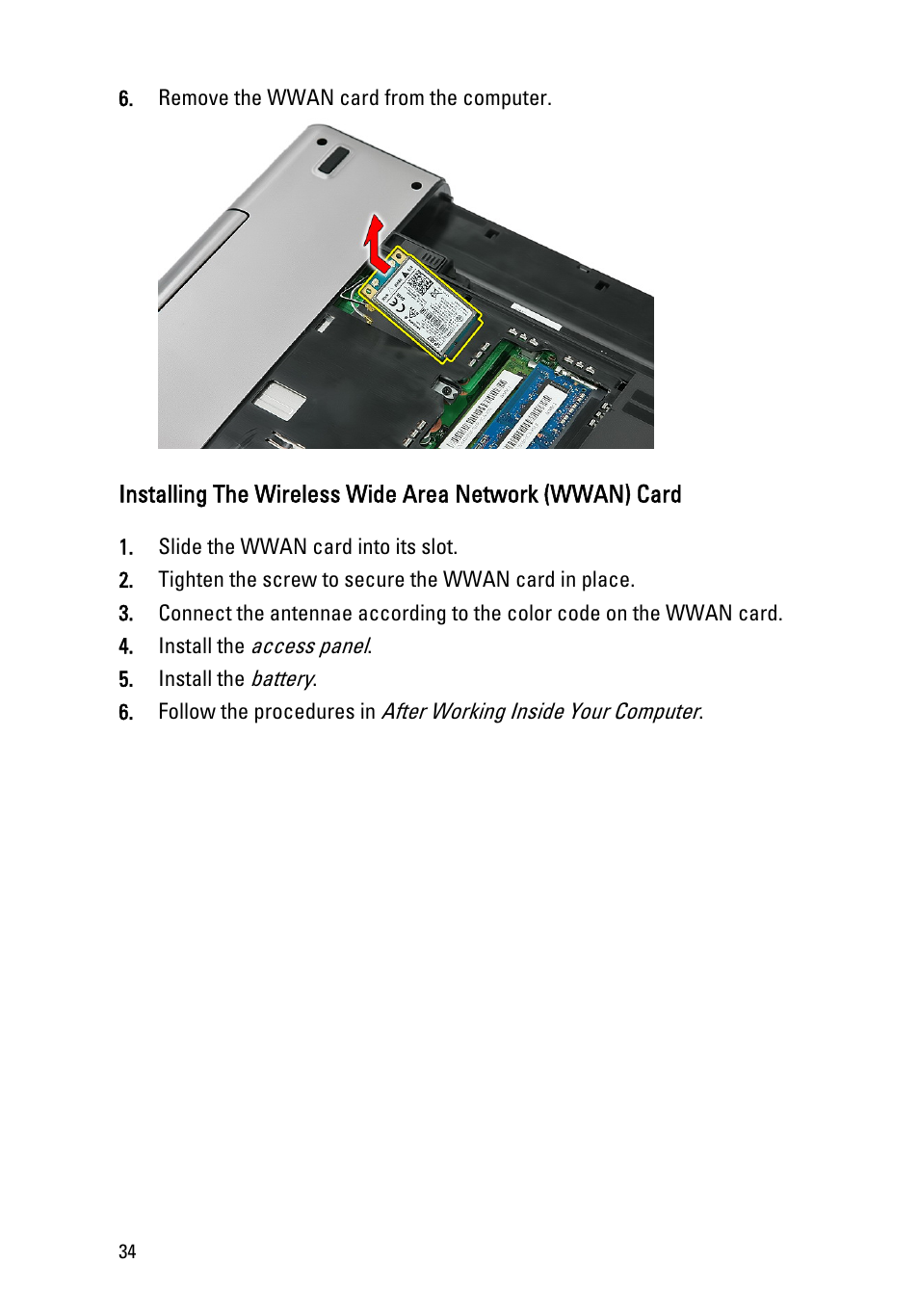 Dell Vostro 3555 (Mid 2011) User Manual | Page 34 / 116