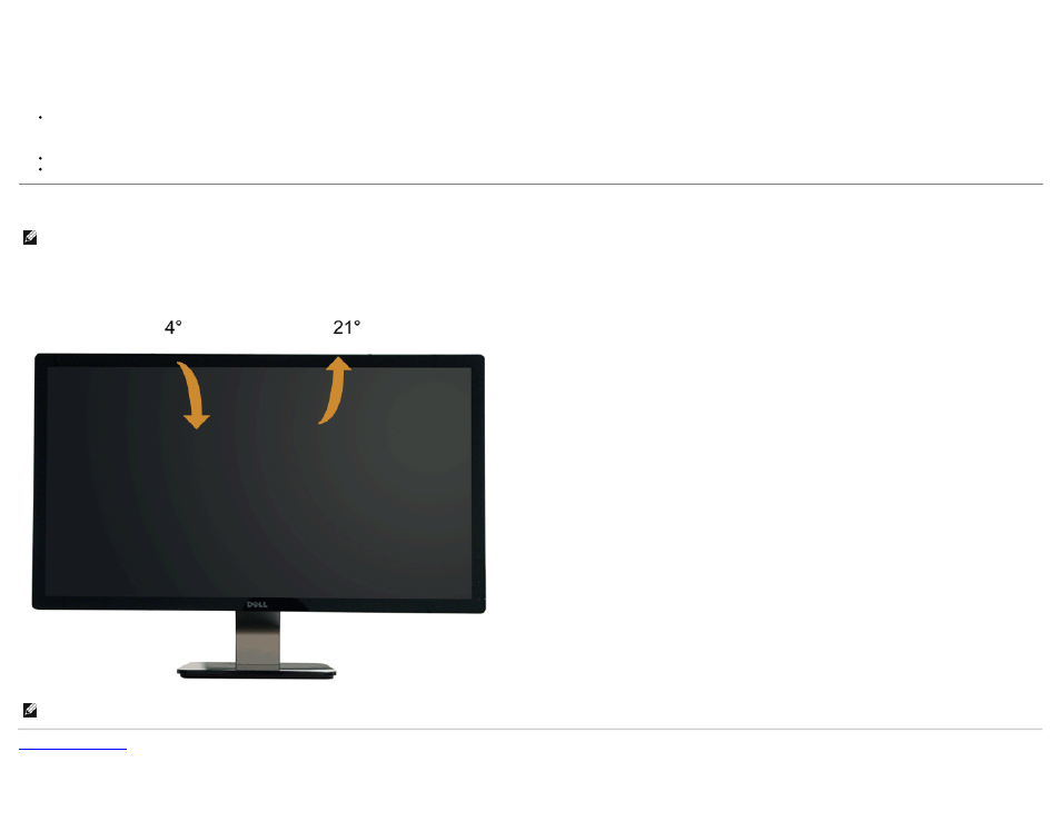 Using the tilt, Tilt | Dell S2440L Monitor User Manual | Page 38 / 46