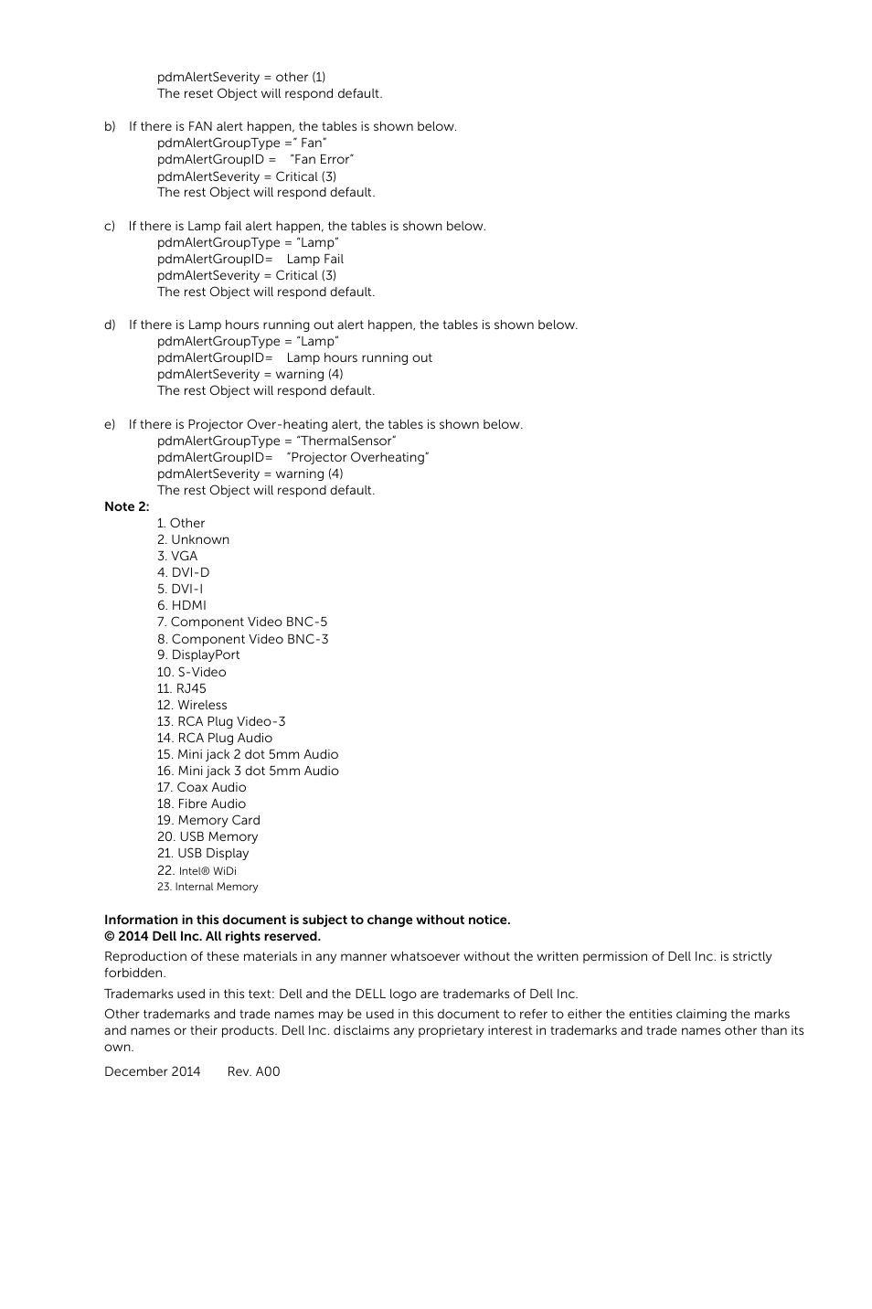 Dell S510 Interactive Projector User Manual | Page 8 / 8