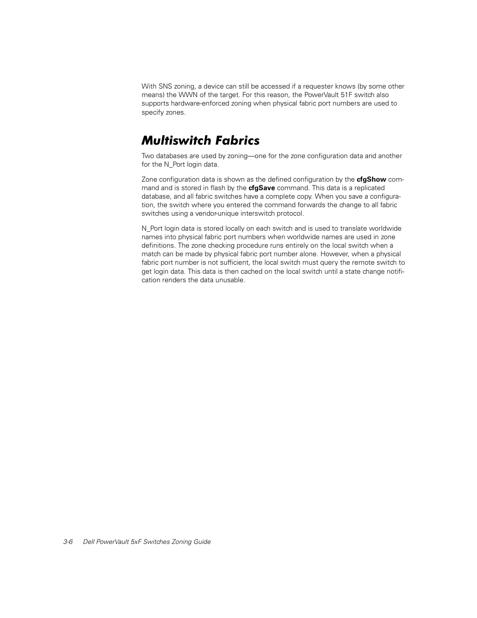 Multiswitch fabrics, Multiswitch fabrics -6 | Dell PowerVault 56F (16P Fibre Channel Switch) User Manual | Page 24 / 38