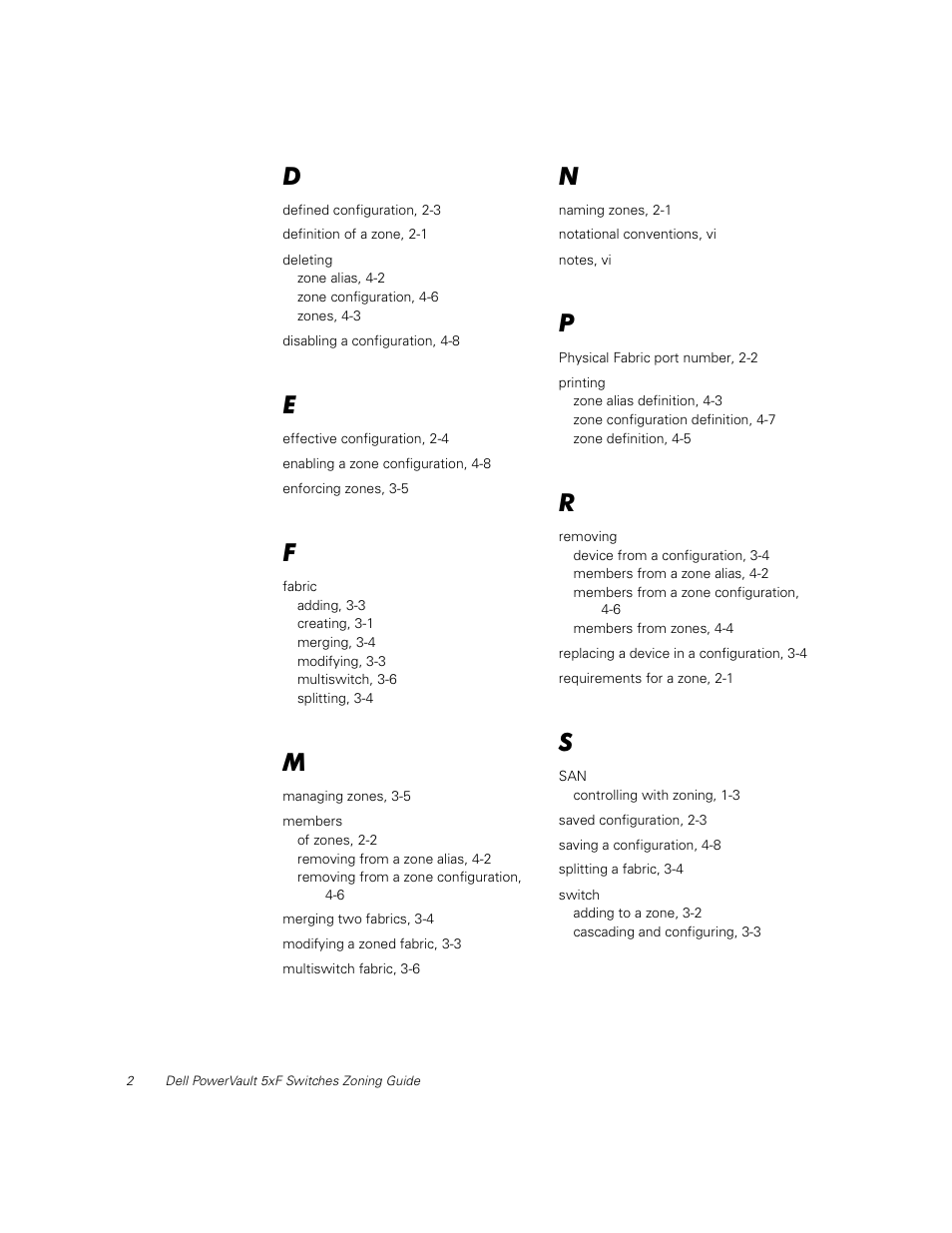 Dell PowerVault 56F (16P Fibre Channel Switch) User Manual | Page 36 / 38