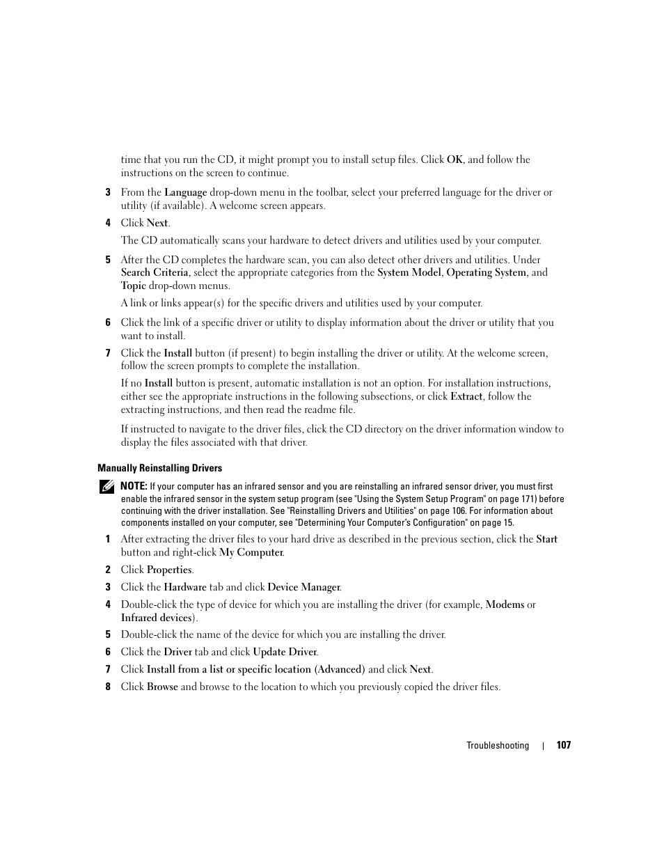 Dell XPS M1210 (MXC062, Mid 2006) User Manual | Page 107 / 192