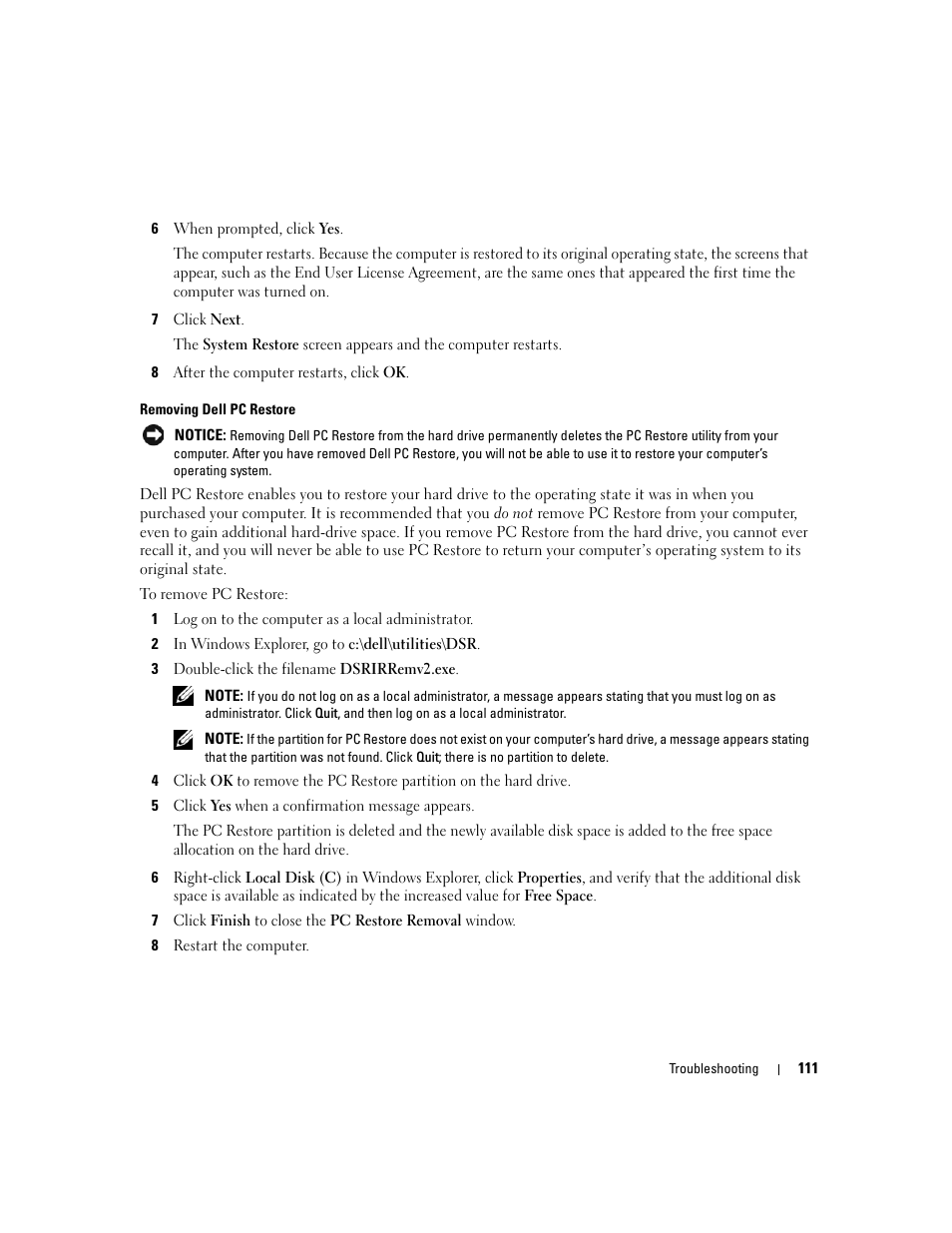 Dell XPS M1210 (MXC062, Mid 2006) User Manual | Page 111 / 192