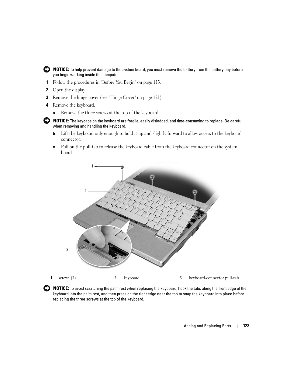 Dell XPS M1210 (MXC062, Mid 2006) User Manual | Page 123 / 192