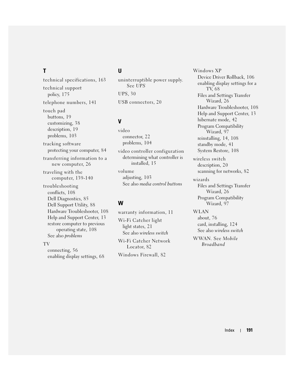 Dell XPS M1210 (MXC062, Mid 2006) User Manual | Page 191 / 192