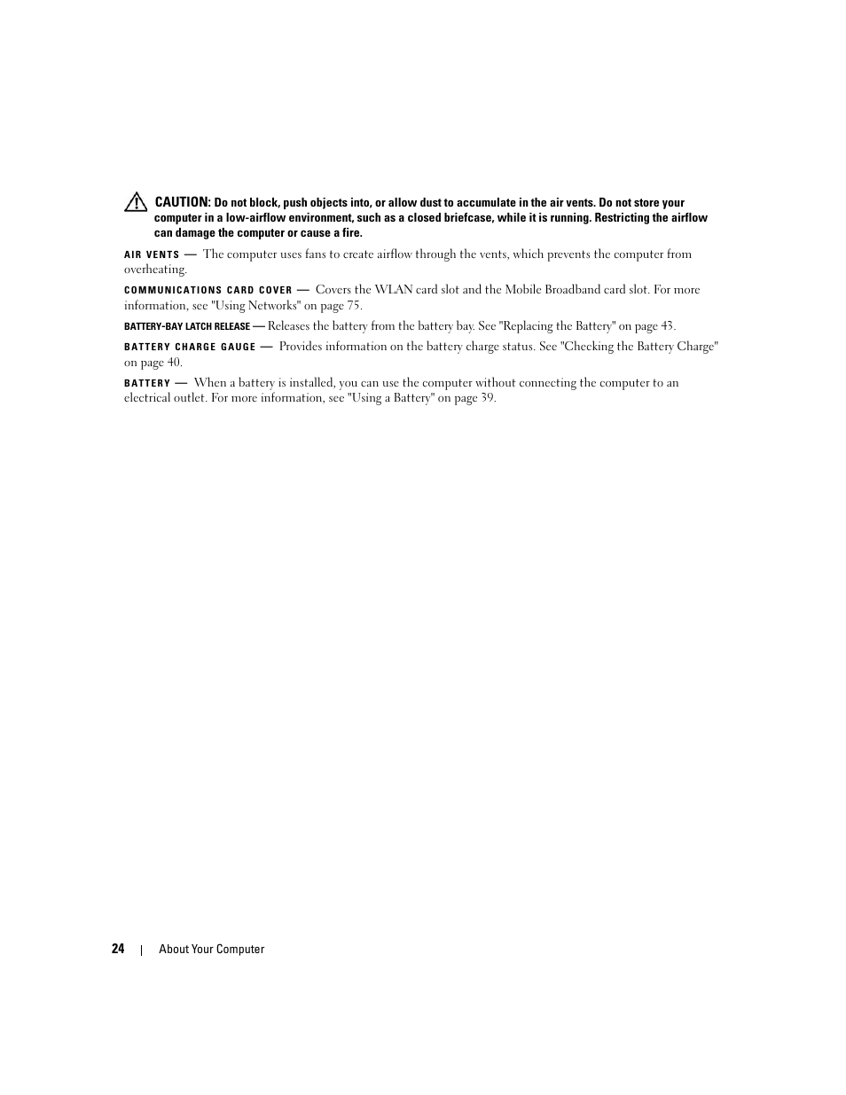 Dell XPS M1210 (MXC062, Mid 2006) User Manual | Page 24 / 192