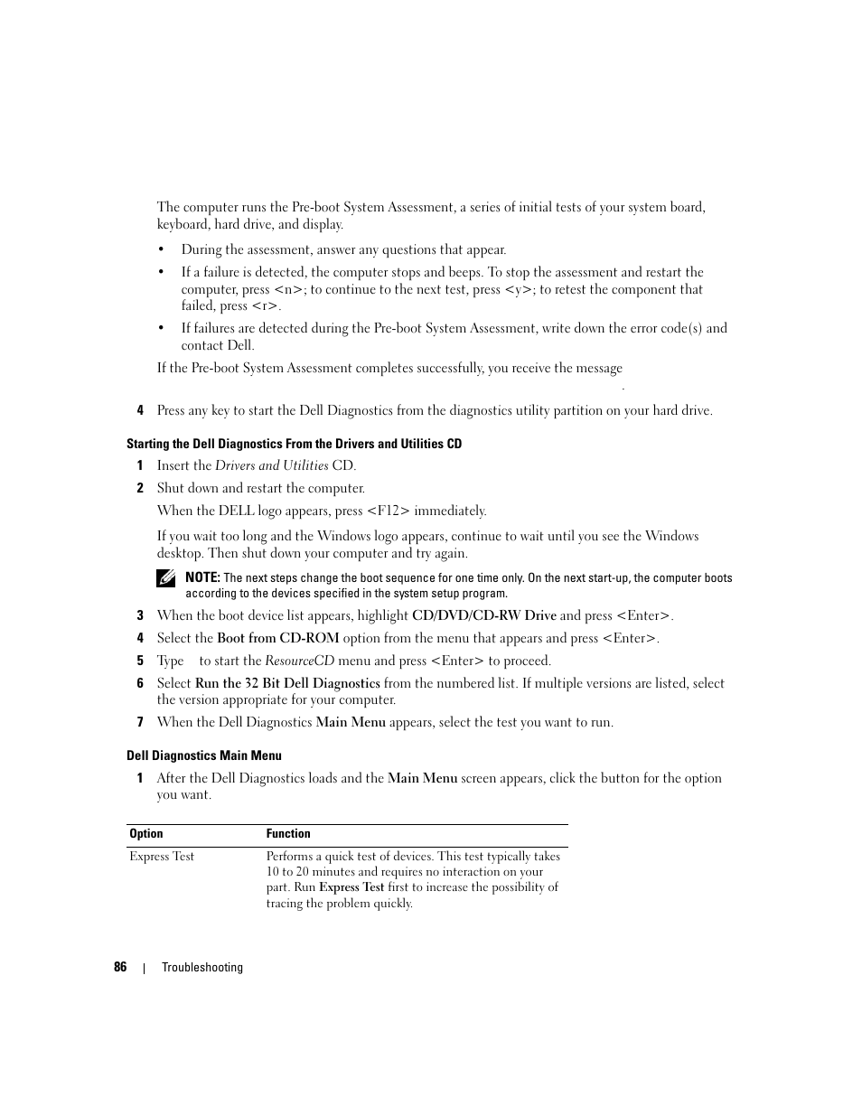 Dell XPS M1210 (MXC062, Mid 2006) User Manual | Page 86 / 192