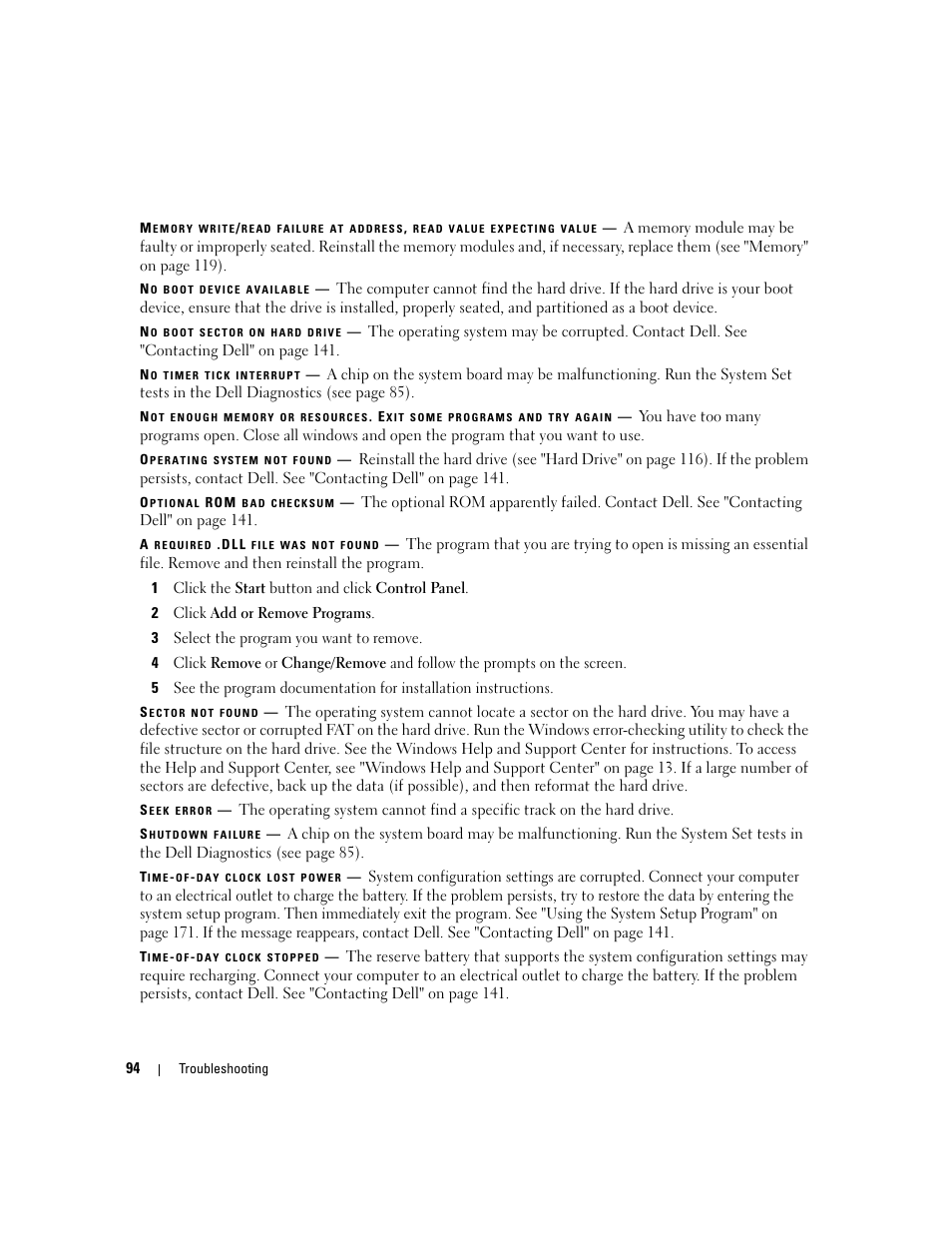 Dell XPS M1210 (MXC062, Mid 2006) User Manual | Page 94 / 192