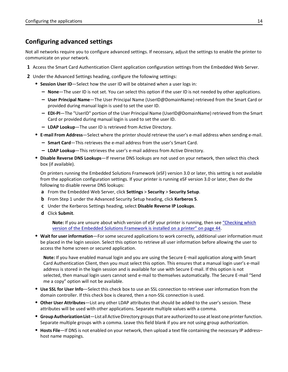 Configuring advanced settings | Dell B3460dn Mono Laser Printer User Manual | Page 14 / 52