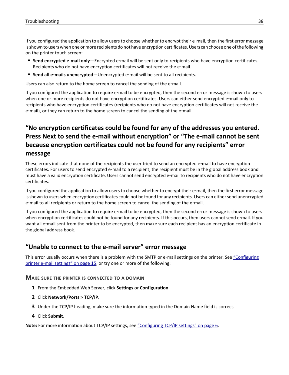 Make sure the printer is connected to a domain | Dell B3460dn Mono Laser Printer User Manual | Page 38 / 52