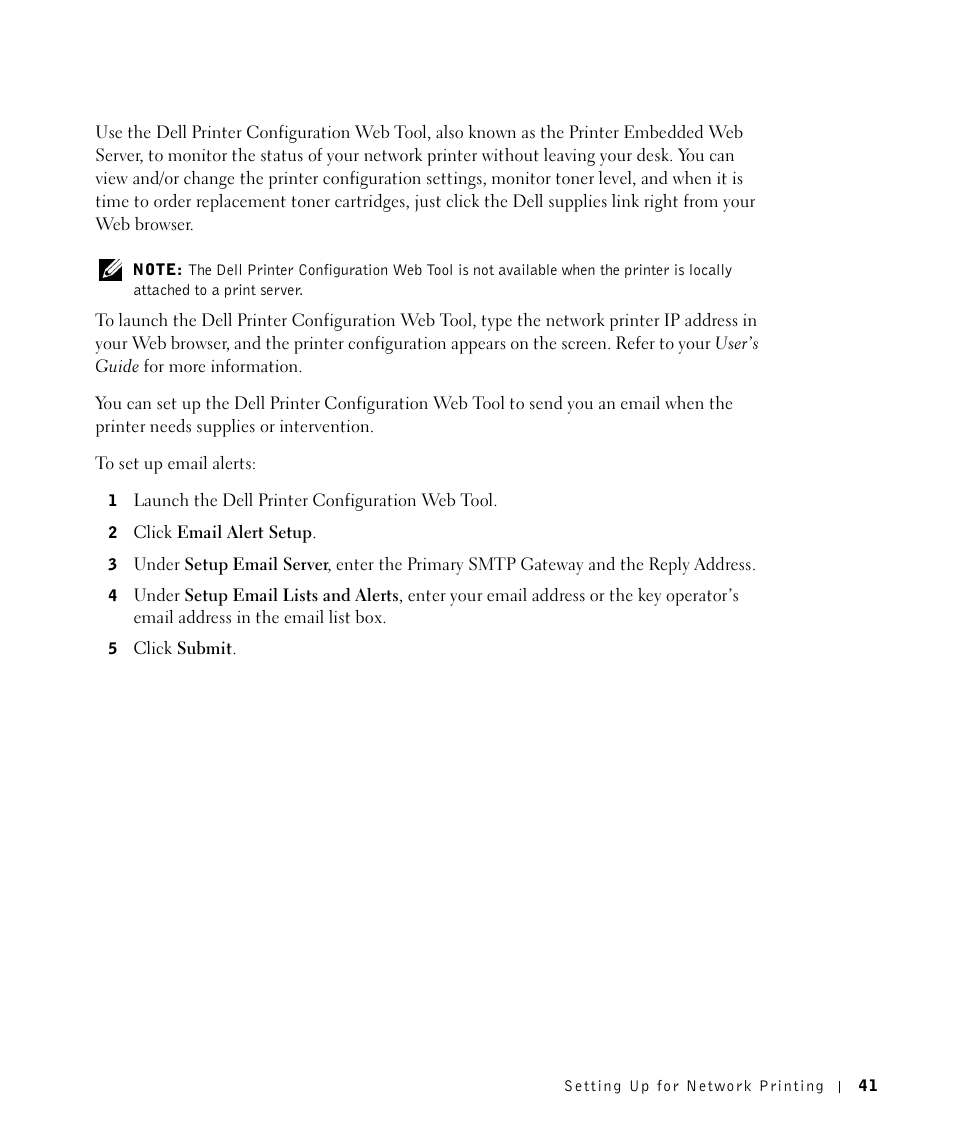 Dell 1700/n Mono Laser Printer User Manual | Page 41 / 102