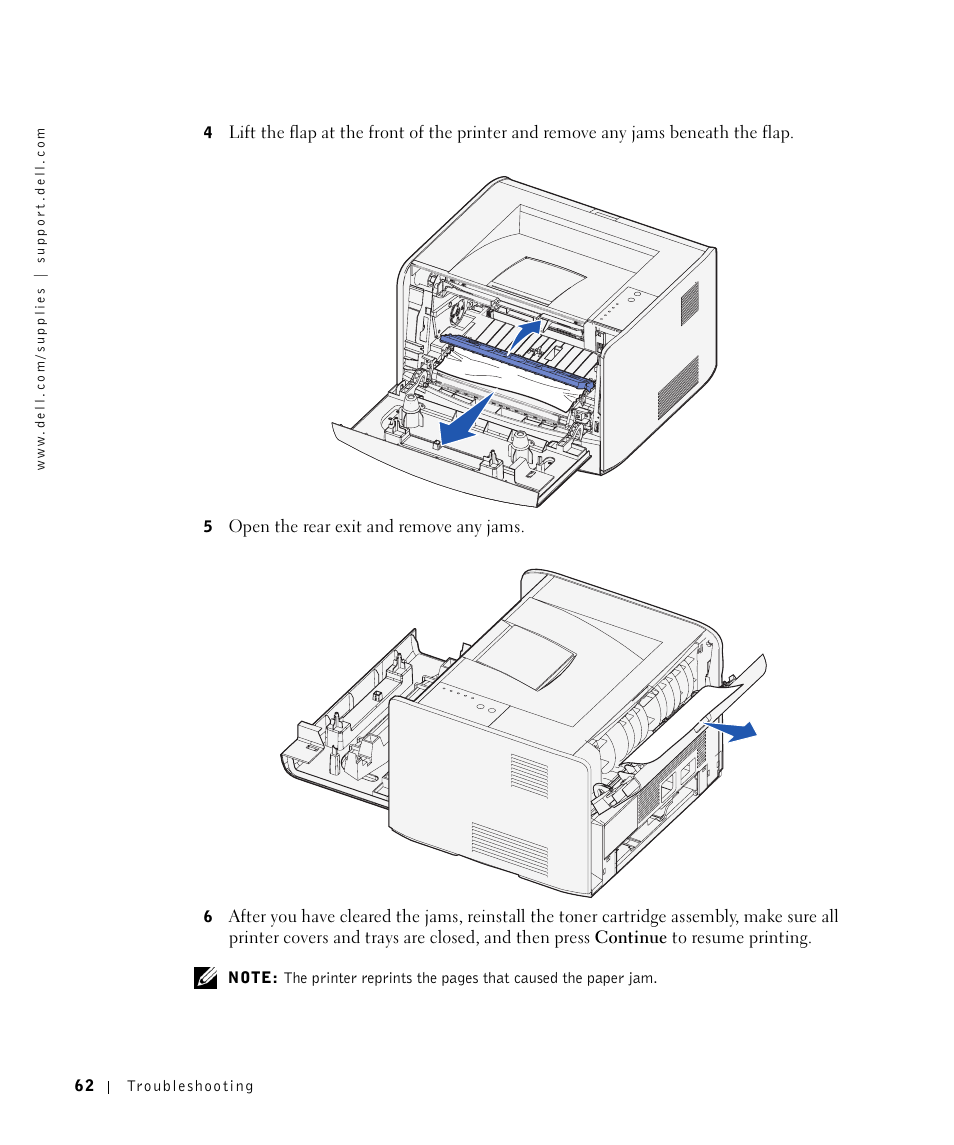 Dell 1700/n Mono Laser Printer User Manual | Page 62 / 102