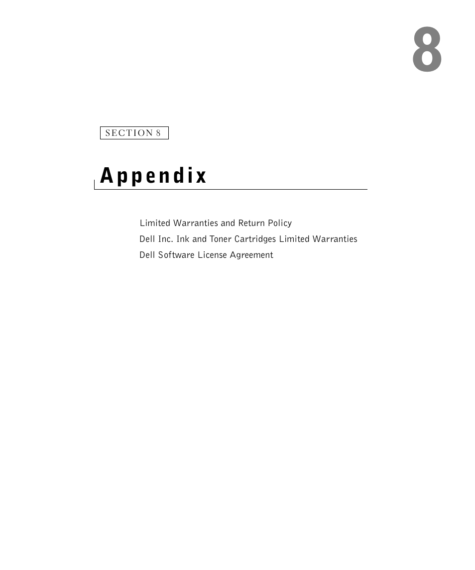 Appendix | Dell 1700/n Mono Laser Printer User Manual | Page 83 / 102