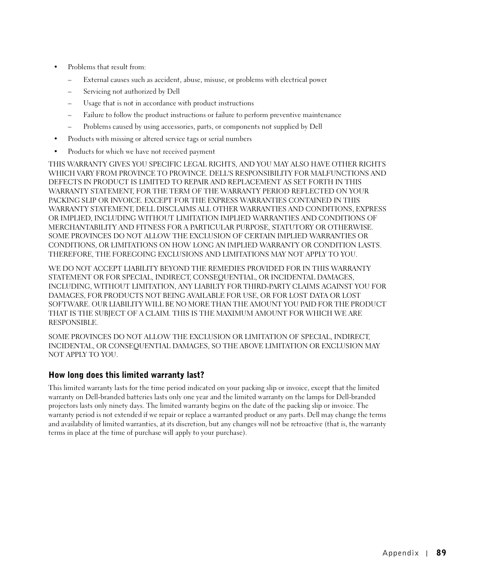 Dell 1700/n Mono Laser Printer User Manual | Page 89 / 102
