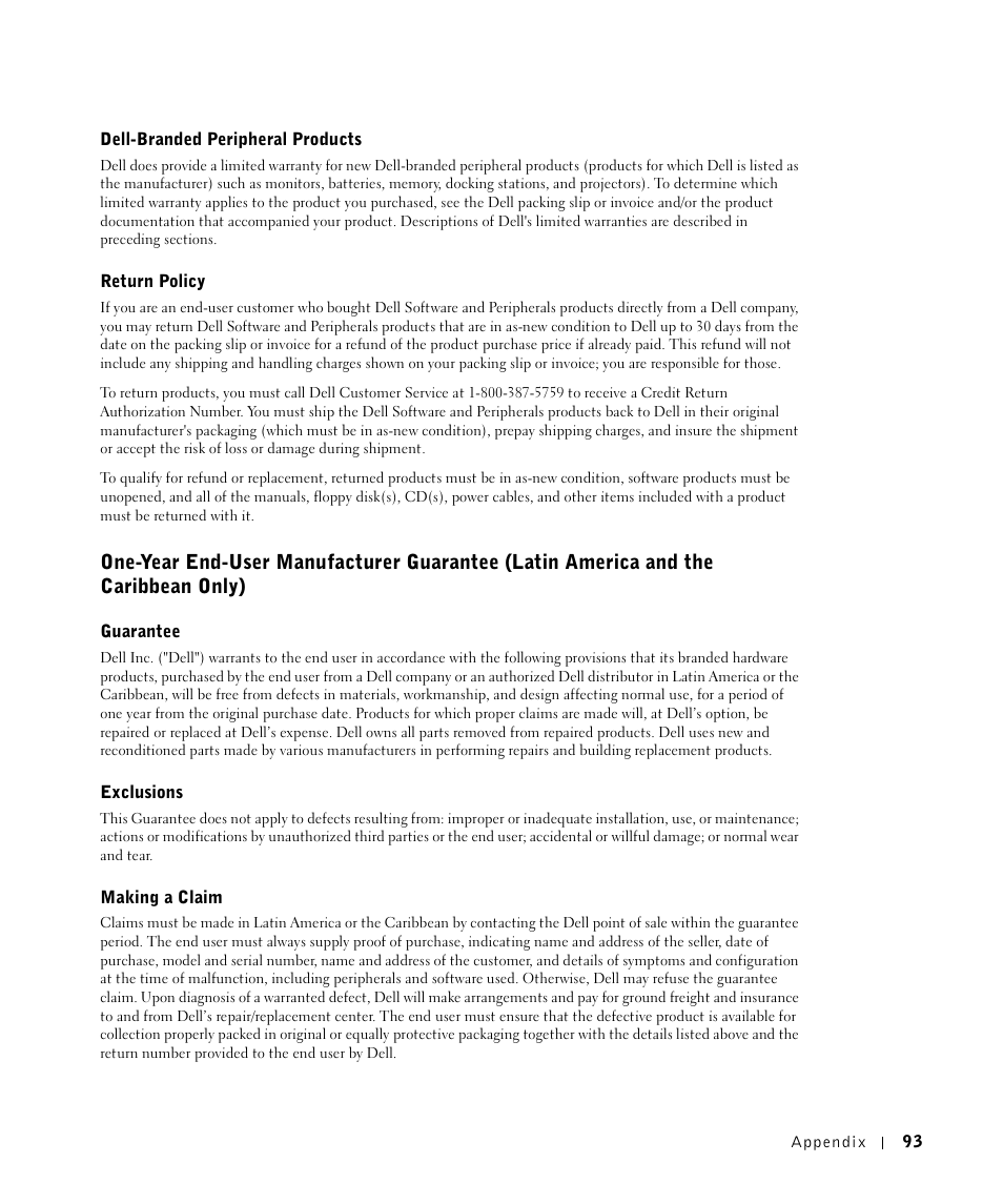 Dell 1700/n Mono Laser Printer User Manual | Page 93 / 102