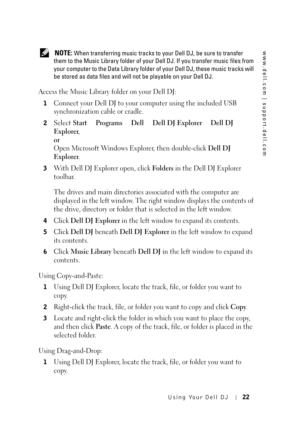Dell DJ 2 User Manual | Page 22 / 55
