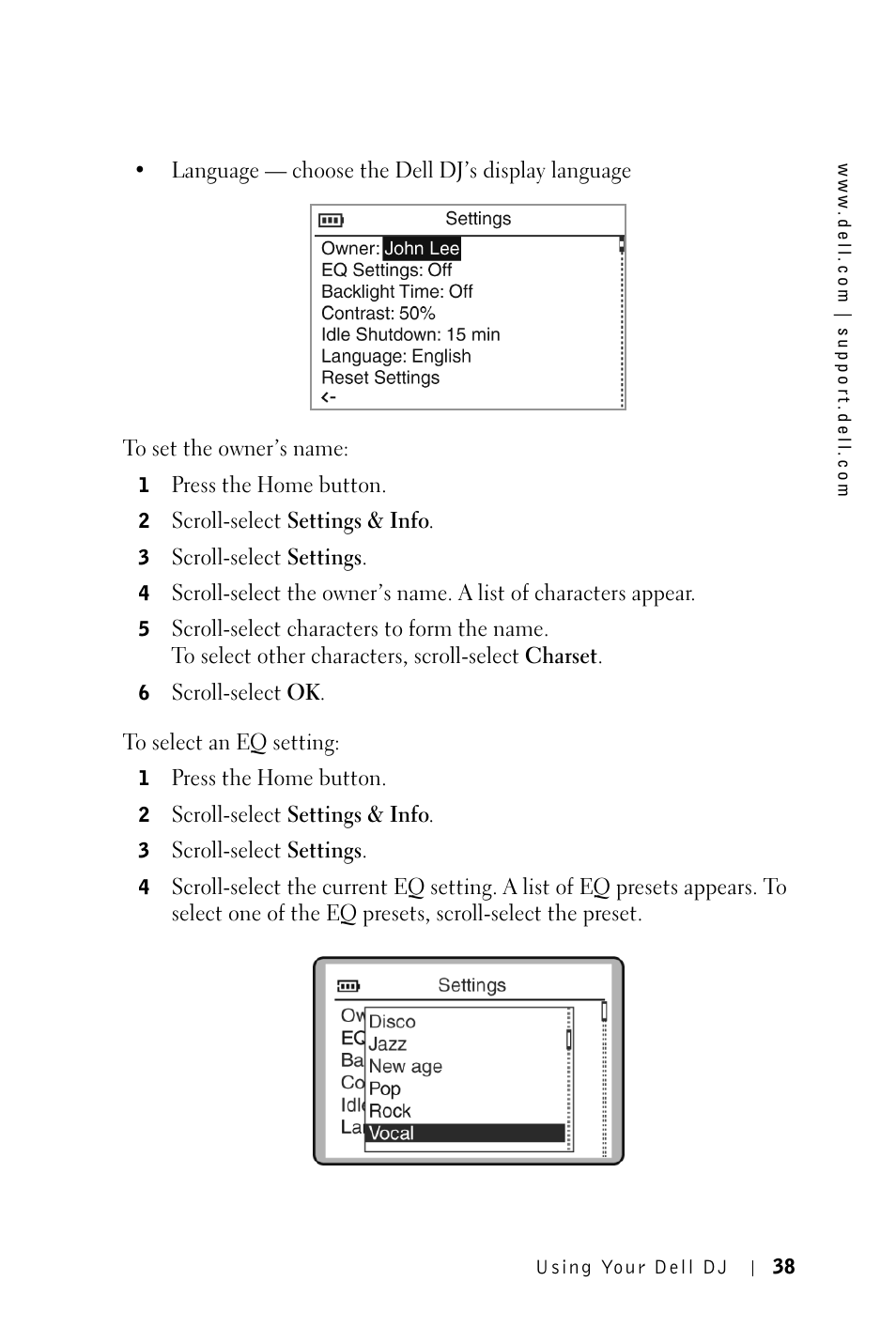 Dell DJ 2 User Manual | Page 38 / 55
