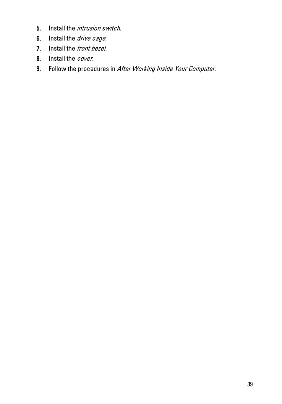 Dell OptiPlex 790 (Early 2011) User Manual | Page 39 / 95