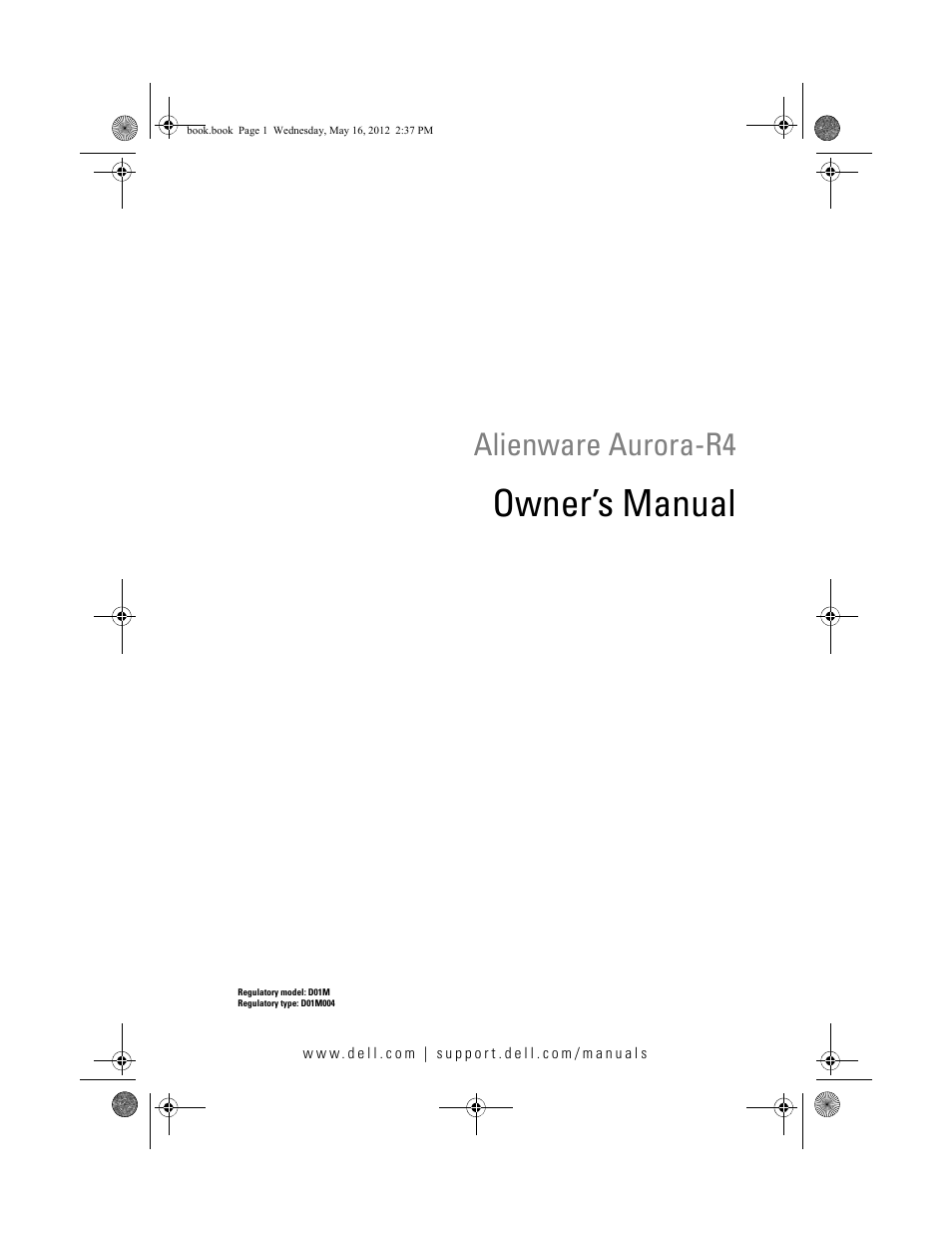 Dell Alienware Aurora R4 (Late 2011) User Manual | 162 pages