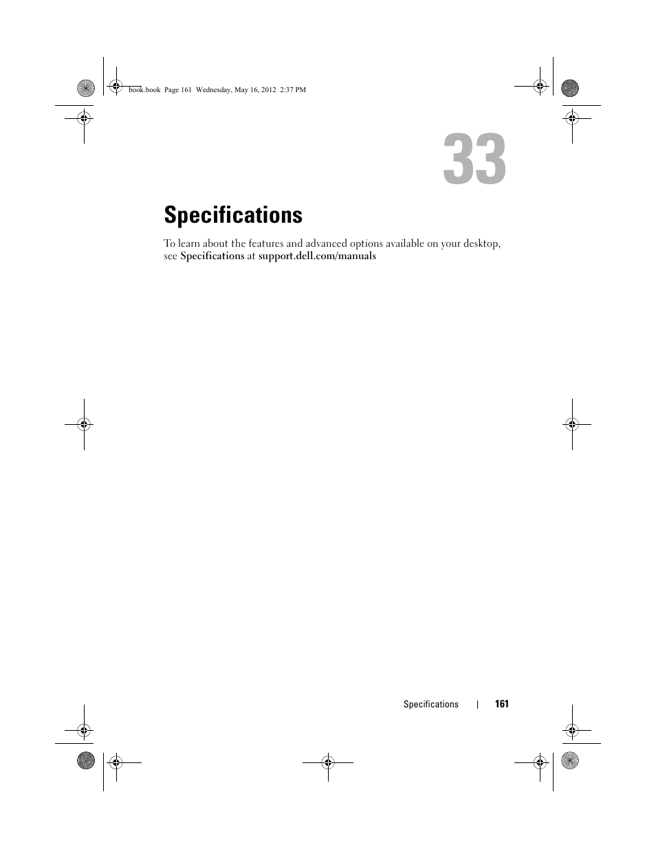 Specifications | Dell Alienware Aurora R4 (Late 2011) User Manual | Page 161 / 162