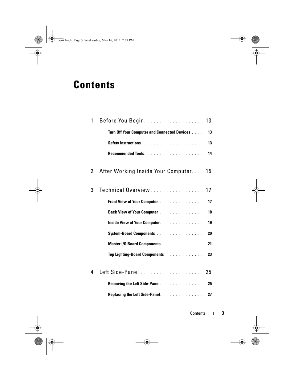 Dell Alienware Aurora R4 (Late 2011) User Manual | Page 3 / 162