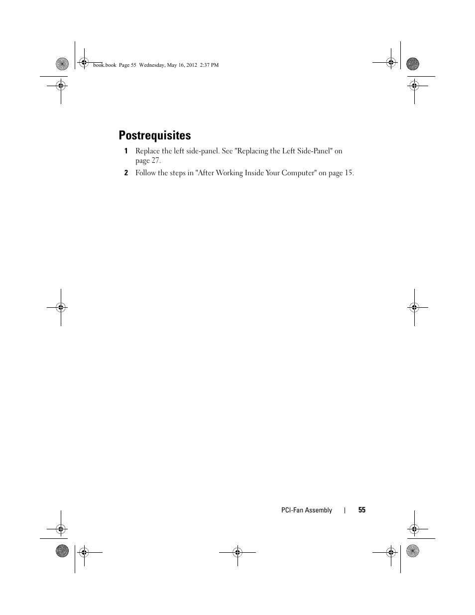 Postrequisites | Dell Alienware Aurora R4 (Late 2011) User Manual | Page 55 / 162