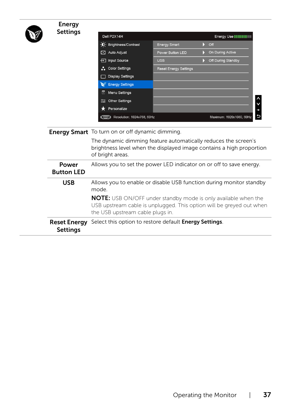 Dell P2214H Monitor User Manual | Page 37 / 54