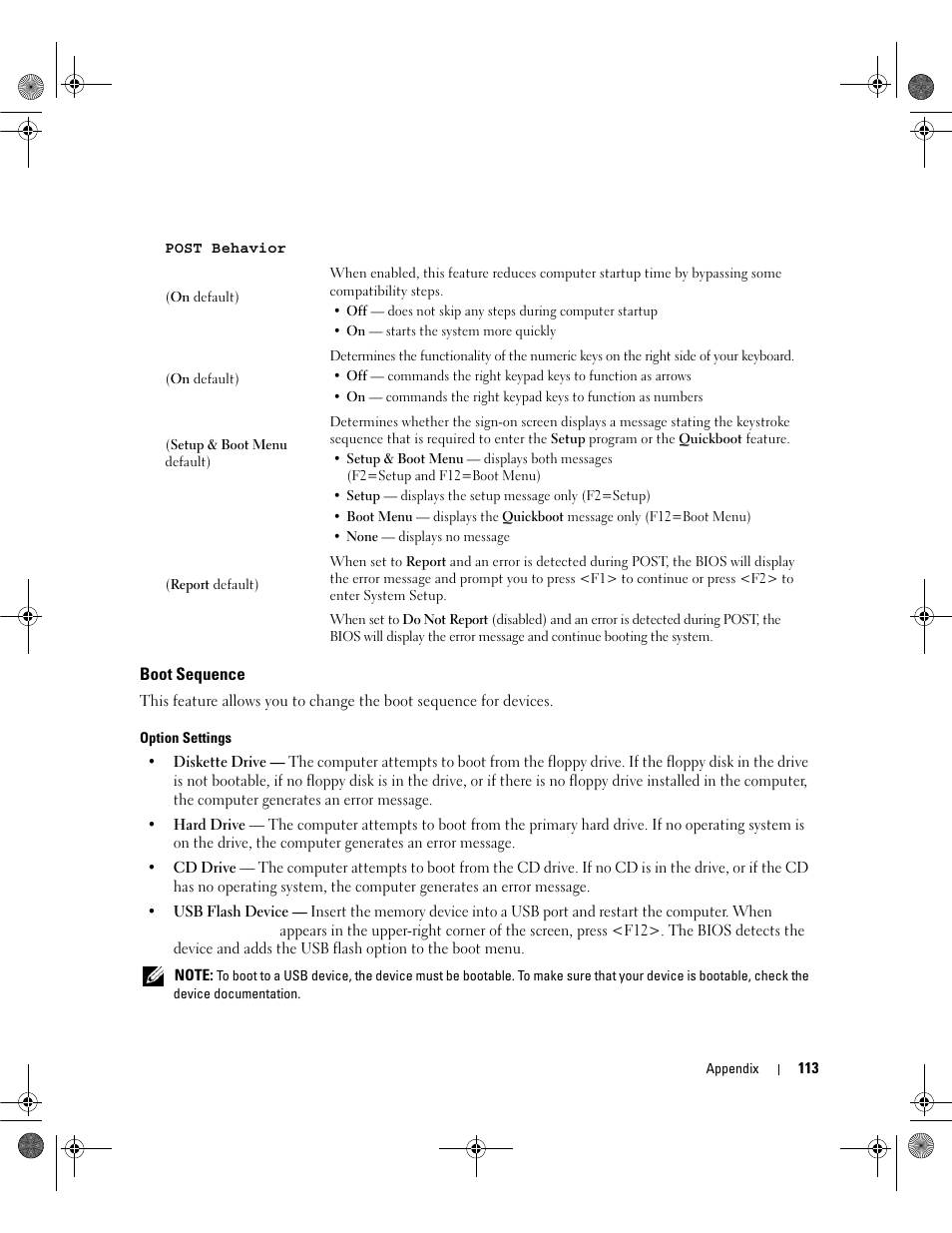 Boot sequence | Dell Dimension 5150/E510 User Manual | Page 113 / 142