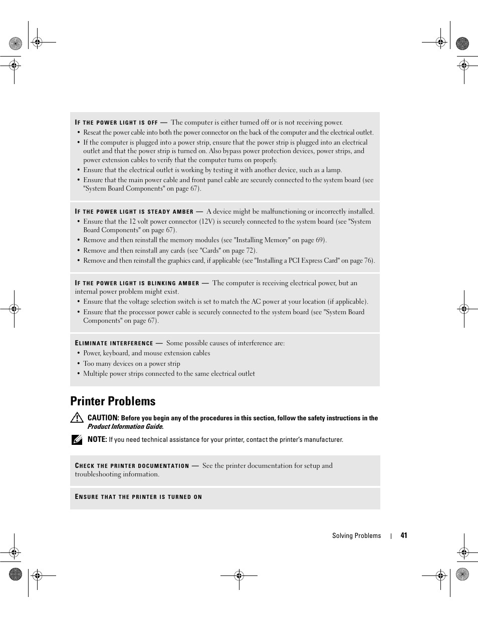 Printer problems | Dell Dimension 5150/E510 User Manual | Page 41 / 142